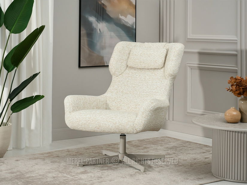 Křeslo Irma (krémová + béžová)