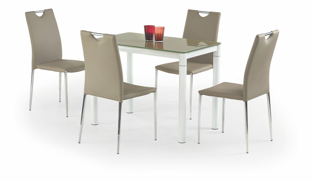 Jídelní stůl Argus (bílá + béžová) (pro 4 osoby)