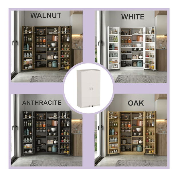 Potravinová kuchyňská skříňka Passek (bílá)