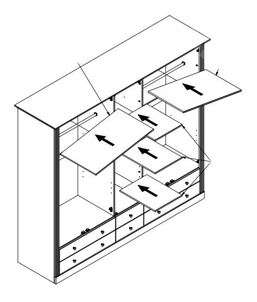 Šatní skříň Monaco 5D6S