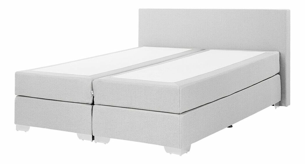 Boxspring postel 160 cm PREMIER (s matracemi) (světle šedá)