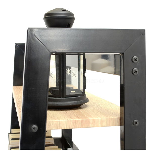 Regál Topaz (dub + černá)