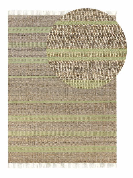 Koberec 160 x 300 cm Tally (béžová + zelená)
