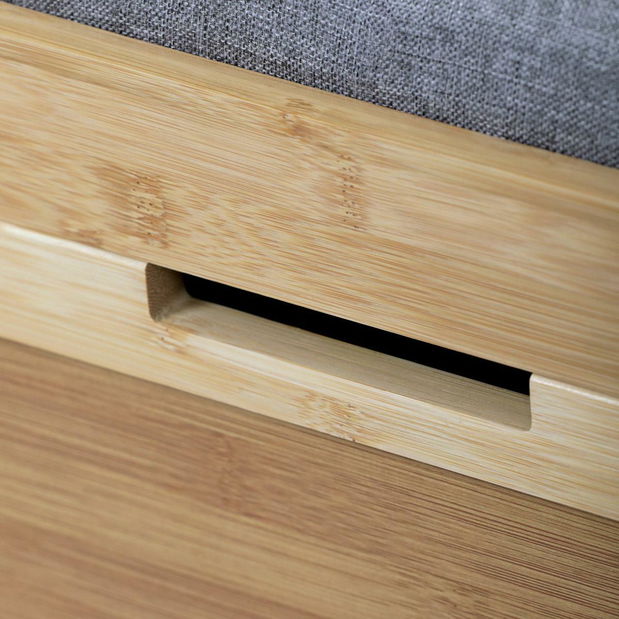 Botník (skříňka na boty) Desagrade (bambus + šedá)