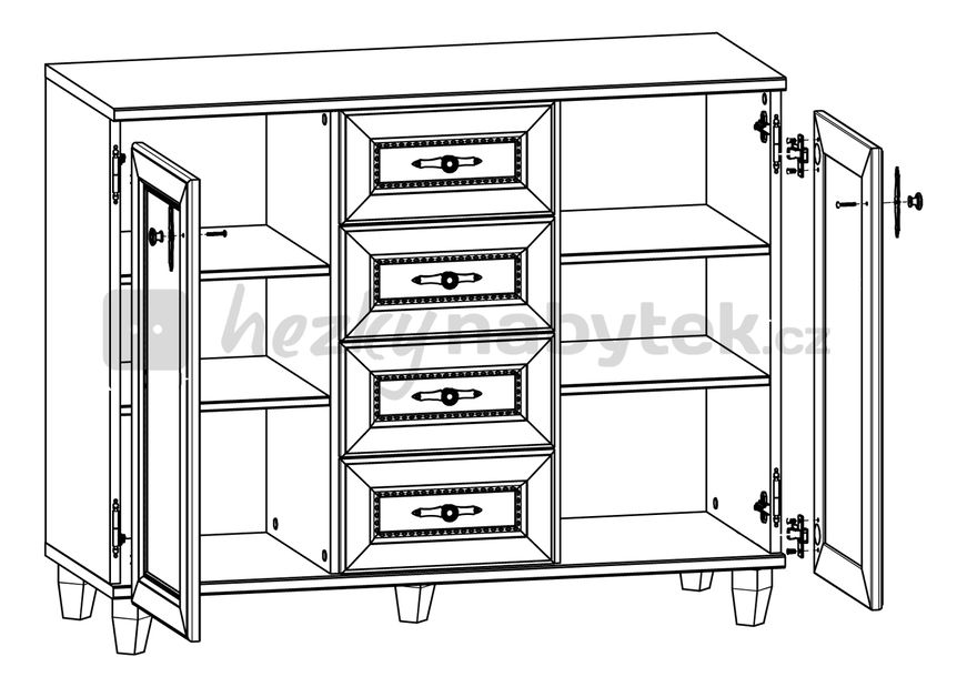 Komoda BRW N. YORK GKOM 2D4S