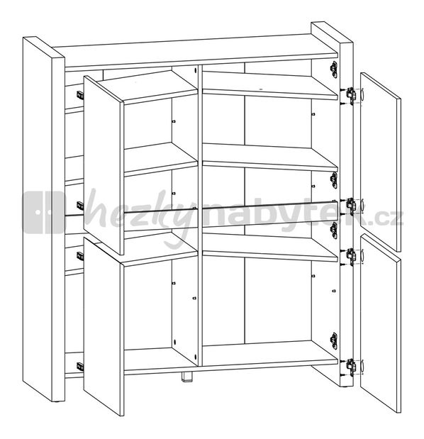 Skříňka BRW Venom Mix KOM4D