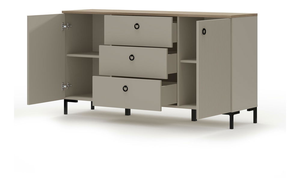 Komoda Demandaron 4 (taupe + dub silverjack)