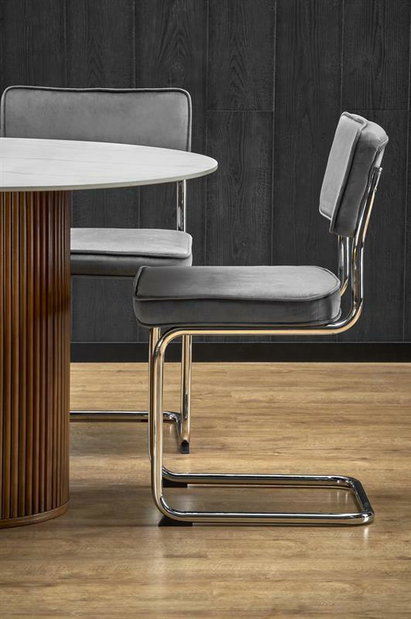 Jídelní stůl Branda (mramor bílý + ořech)