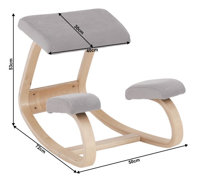 Balančná klekačka Gizike (sivohnědá taupe + přírodní) *výprodej