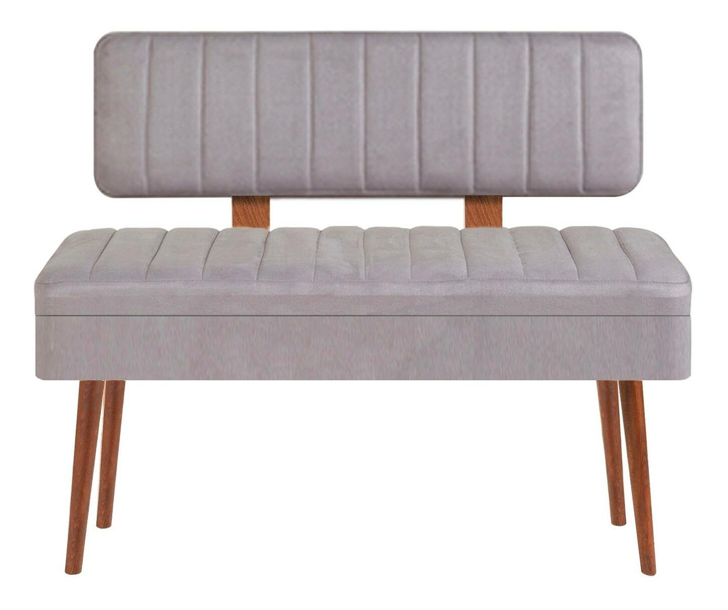 Lavice Vlasta 1 (ořech + šedá) (s úl. prostorem)