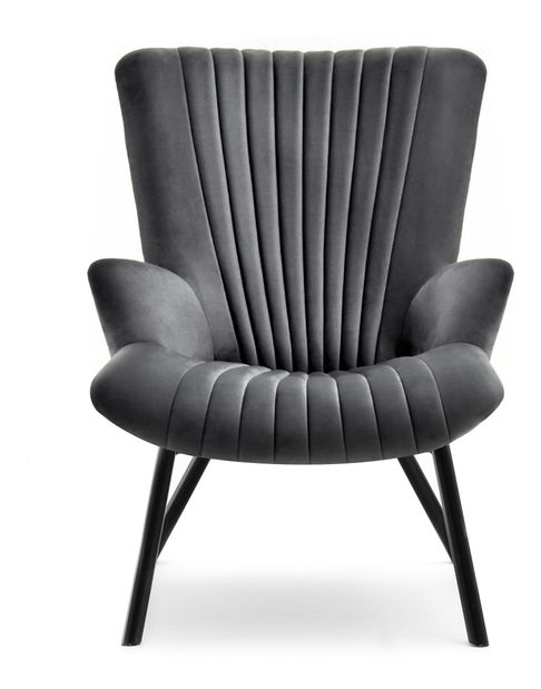 Relaxační křeslo Lanzaris (grafitová + černá)