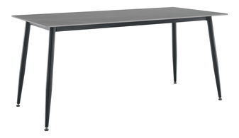 Jídelní stůl Fresia 2 (šedý mramor + černá) (pro 6 osob)