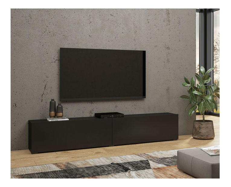 Tv stolek/skříňka Avernic Typ 40 (onyx černá + dub wotan)