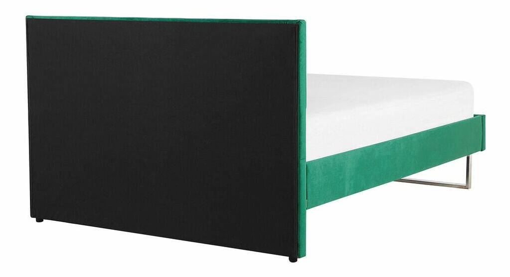Manželská postel 140 cm BELAE (s roštem) (zelená)