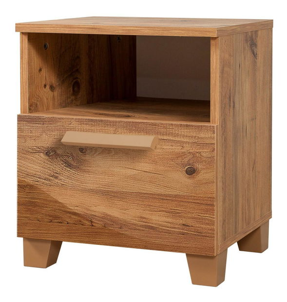 Noční stolek Nudava 3 (borovice atlantická)