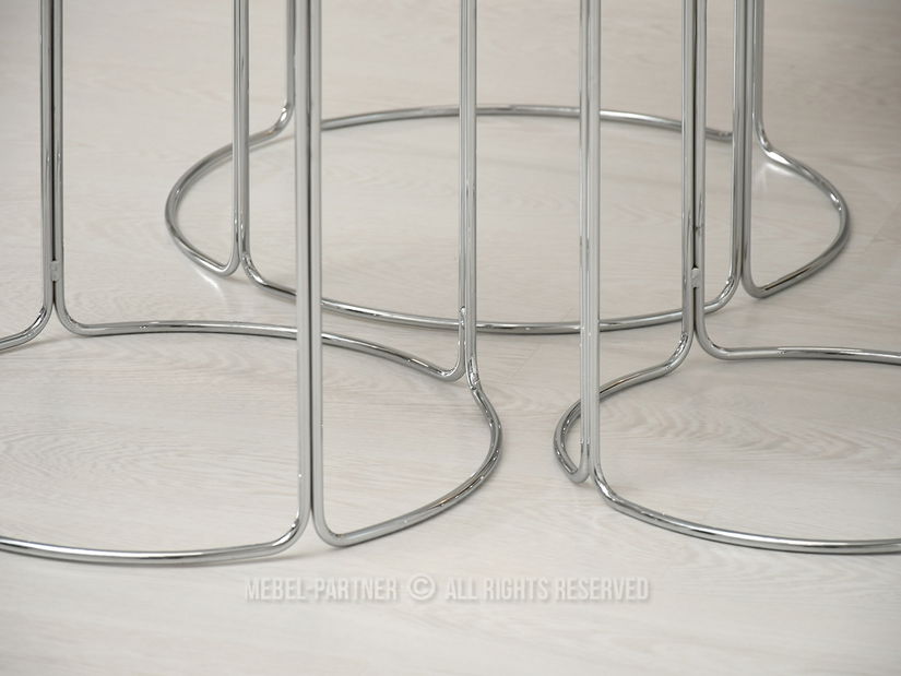 Konferenční stolek Belianni Zest (černý mramor + chromová)