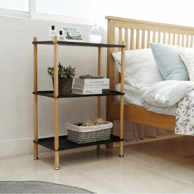 Regál Darina (buk + černá)