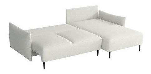 Rohová sedačka Welenora L (černá) (s úl. prostorem)