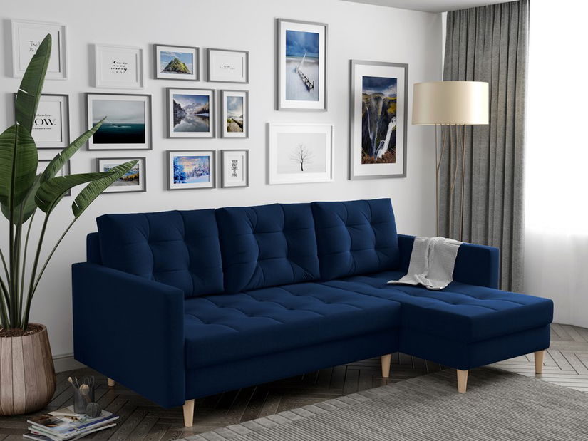 Rohová sedací souprava Divas (P) (šedá)