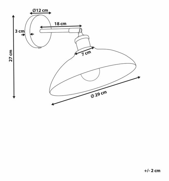 Nástěnné osvětlení Yuliana (černá)