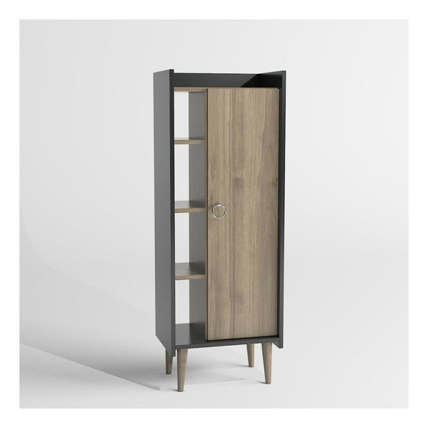 Skříňka Mavade 4 (ořech + antracit)