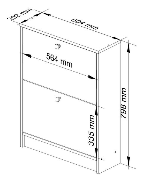 Botník Simran (bílá + lesk bílý)