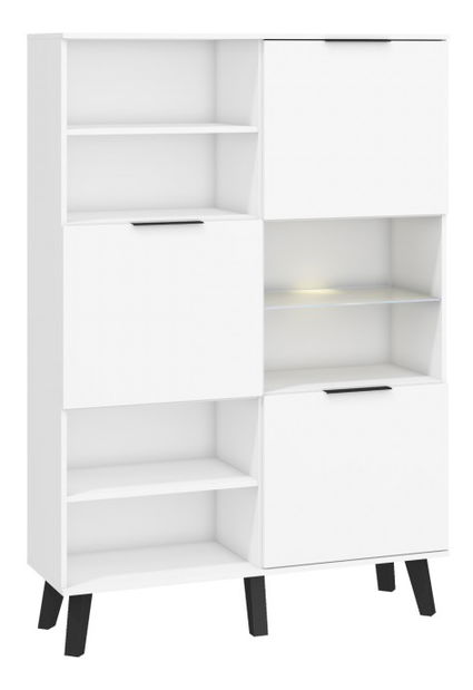 Regál Shela SVN-09 (bílá + bílý lesk)