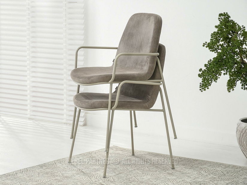 Židle Ulrika (tmavobéžová + béžová)