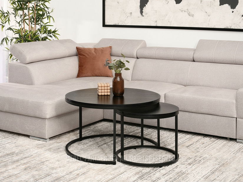 Konferenční stolek Klara (černé dřevo + černá)