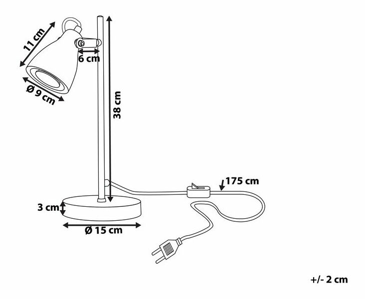 Stolní lampa Mareno (světle šedá)