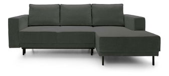 Rohová sedací souprava Rodriguez mini (P) (šedá + černá)