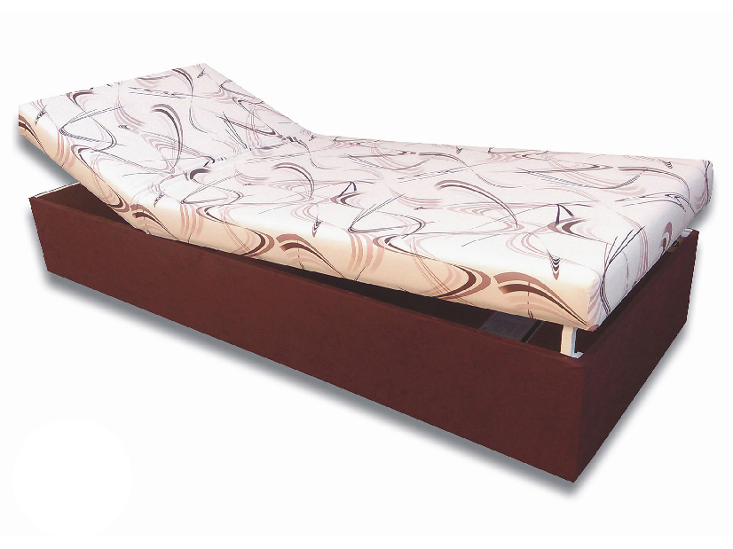 Jednolůžková postel (válenda) 80 cm Darcy (Tmavohnědá 40 + Sand 10) *výprodej