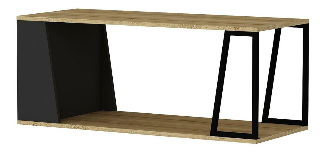 Konferenční stolek Nidupe 2 (dub safírový + černá)