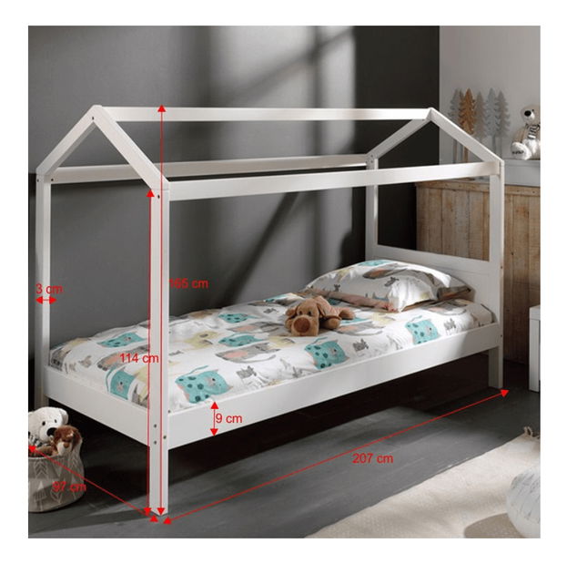 Jednolůžková postel 90 cm Impresionista (bílá)