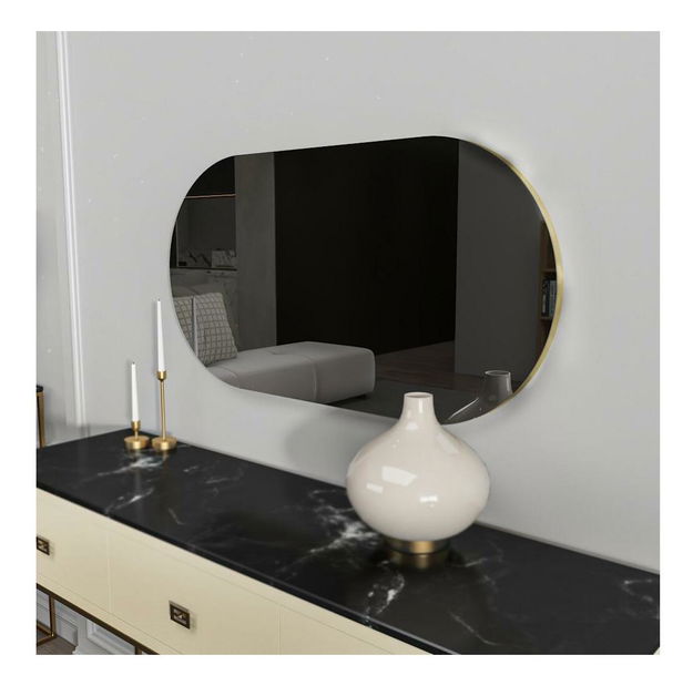 Zrcadlo Nekada (tmavě šedá + zlatá)