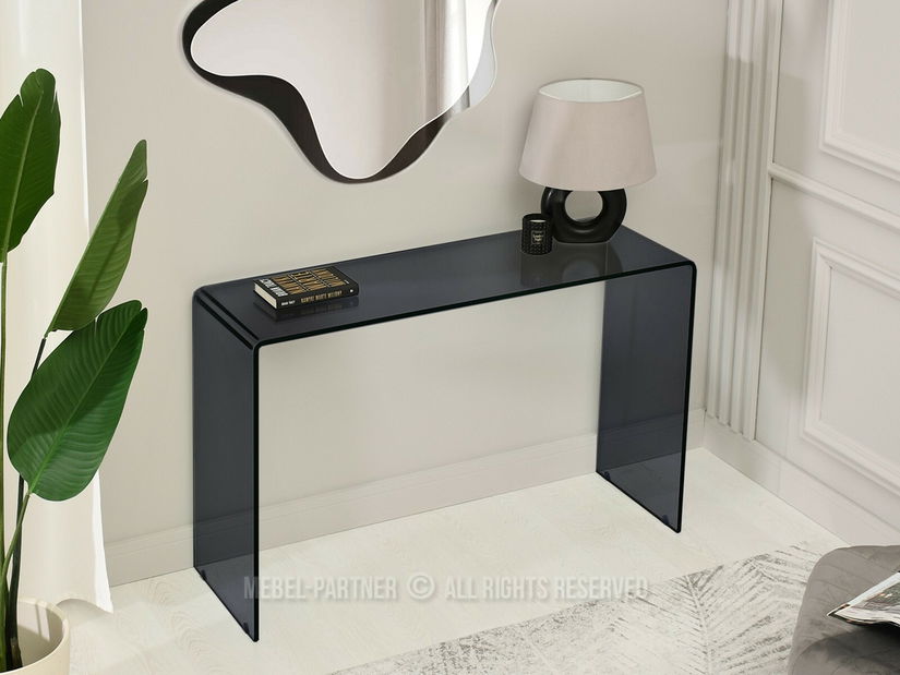 Konzolový stolek Emeralt (kouřové sklo)