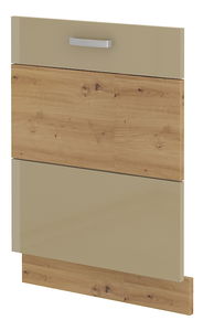 Dvířka na vestavnou myčku nádobí Arryn ZM 713x596 (dub artisan + lesk cappucino)