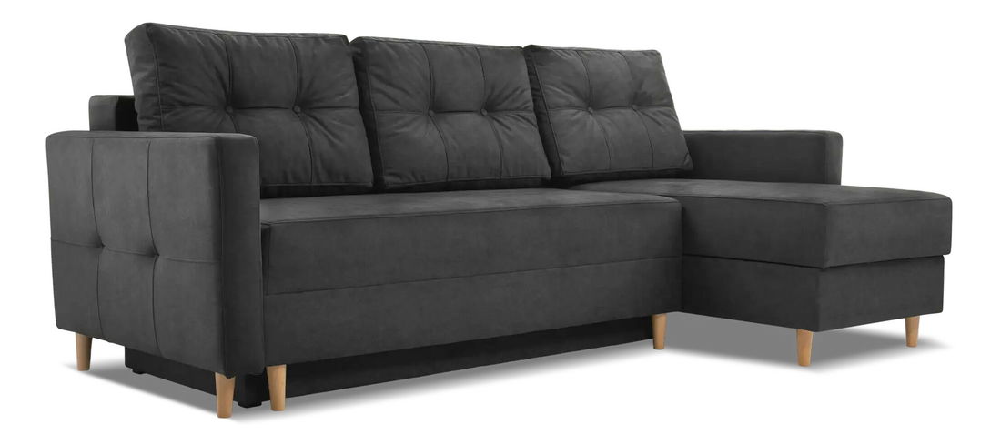 Rohová sedacia súprava Meshire (tmavě šedá) (P)