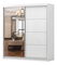 Šatní skříň Mebur 35 200 (bílá + zrcátko + lesk bílý)