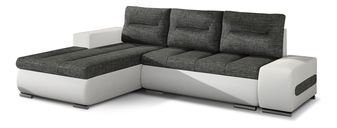 Rohová sedací souprava Ottaro (bílá + šedá) (L)