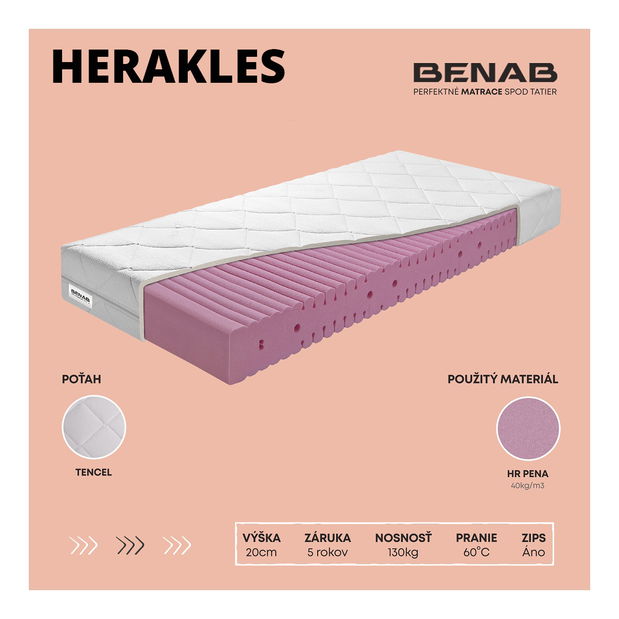 Pěnová matrace Benab Hérakles 200x140 cm (T3)