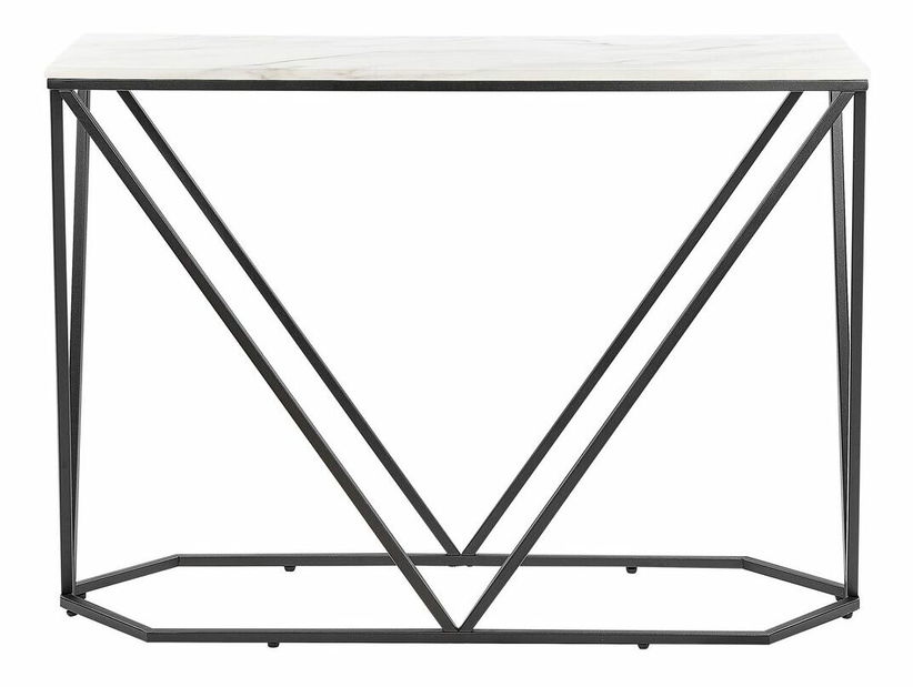 Konzolový stolek Hazie (bílá + černá)