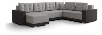 Rohová sedačka ve tvaru U Odyssey 3 (světle šedá + černá) (P)