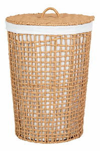 Prádelní koš Plameria (přírodní + bílá)