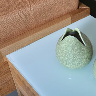 Manželská postel 170 cm Klára se sklem (masiv)