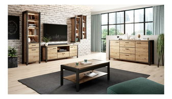 Obývací pokoj Armin 1 (dub taurus + černá matná)