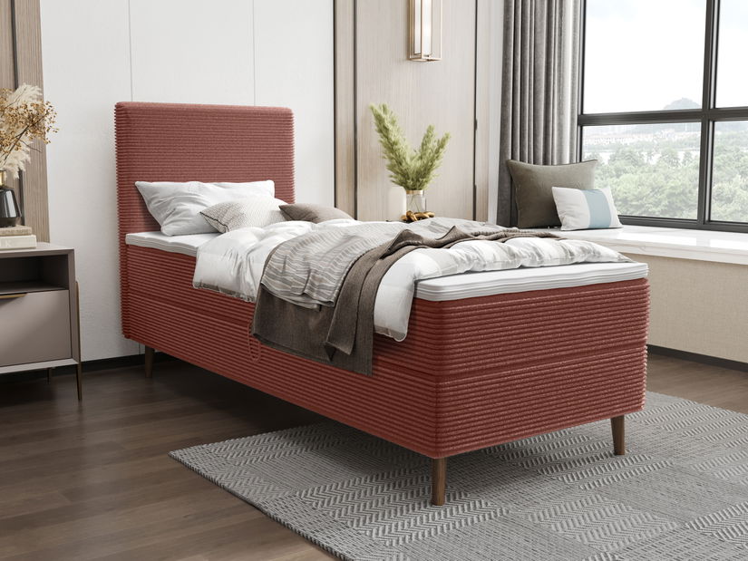 Jednolůžková postel 90 cm Napoli Bonell (terakota) (s roštem, bez úl. prostoru)