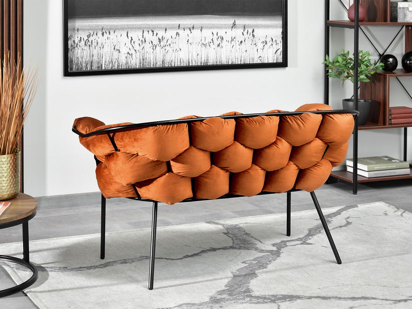 Pohovka dvousedačka Pegaban (černá)