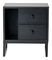 Noční stolek Glimarolla (tmavé dřevo + černá)