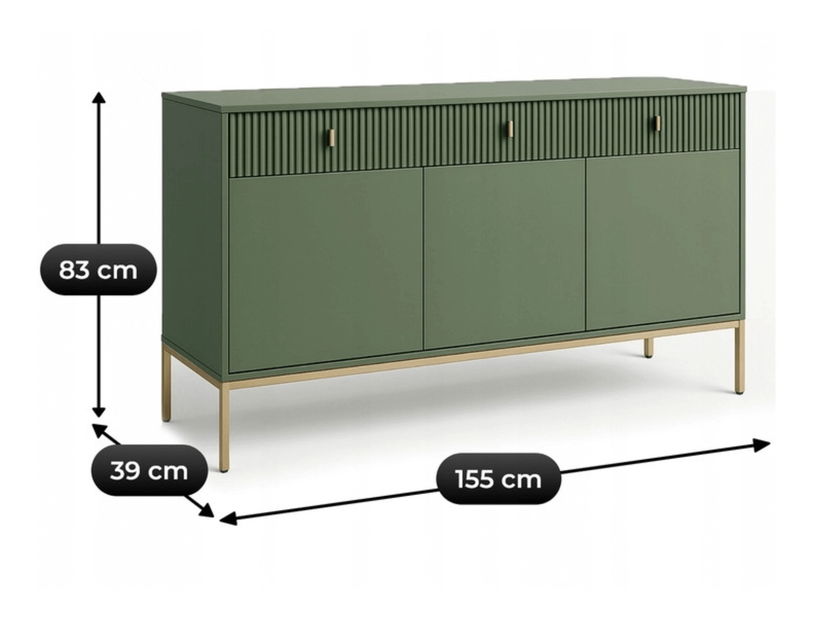 Komoda Militaba (černá)
